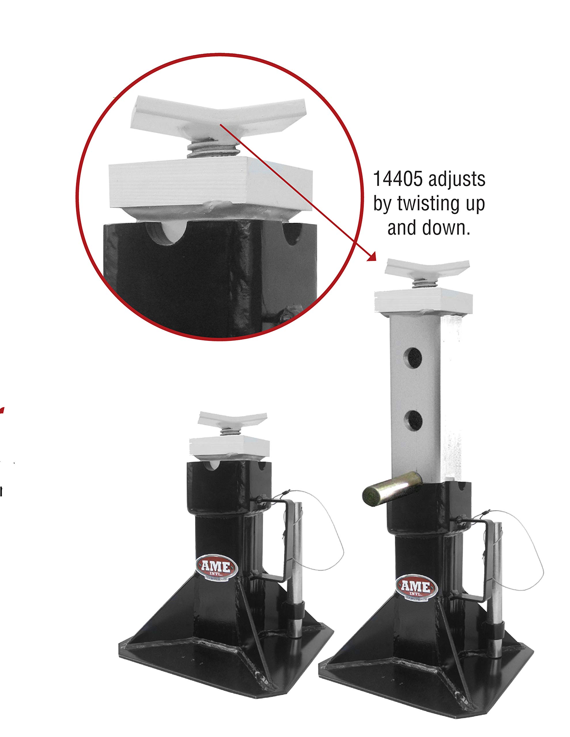 Amazon | AME 14405 高耐久ジャッキスタンド (調節可能なトップ22トン